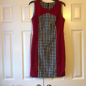 Red and Houndstooth dress